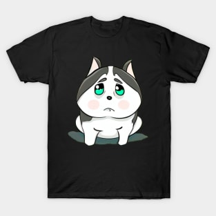 Sad Fat Cute Husky Kawaii T-Shirt